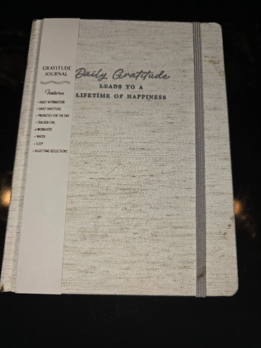 Journal Daily Gratitudes 240 pages 6" x 8" Fabric Hardcover Elastic Closure Band